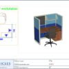 Professional office cubicle layout floor plan CS-2843 by Cubicles.shop