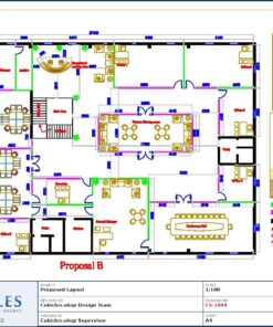 Professional office cubicle layout floor plan CS-2844 by Cubicles.shop