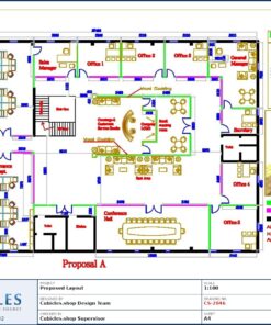 Professional office cubicle layout floor plan CS-2846 by Cubicles.shop