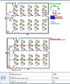 Professional office cubicle layout floor plan CS-2848 by Cubicles.shop