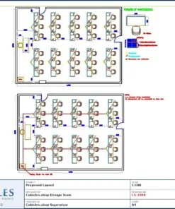 Professional office cubicle layout floor plan CS-2848 by Cubicles.shop