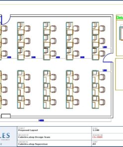 Professional office cubicle layout floor plan CS-2849 by Cubicles.shop