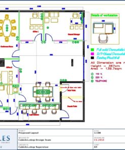 Professional office cubicle layout floor plan CS-2850 by Cubicles.shop