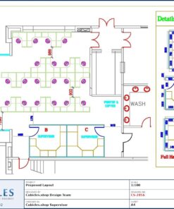 Professional office cubicle layout floor plan CS-2856 by Cubicles.shop