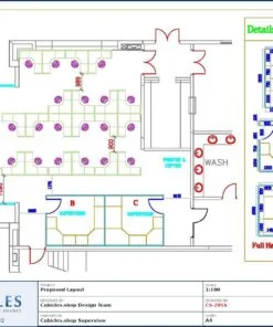 Professional office cubicle layout floor plan CS-2856 by Cubicles.shop
