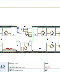 Professional office cubicle layout floor plan CS-2857 by Cubicles.shop