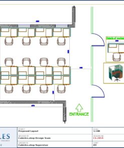 Professional office cubicle layout floor plan CS-2859 by Cubicles.shop
