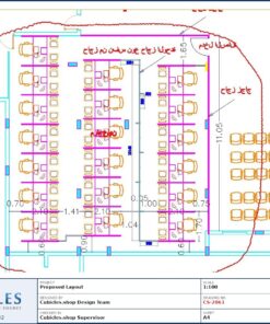 Professional office cubicle layout floor plan CS-2861 by Cubicles.shop