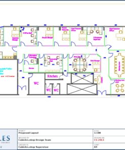 Professional office cubicle layout floor plan CS-2863 by Cubicles.shop