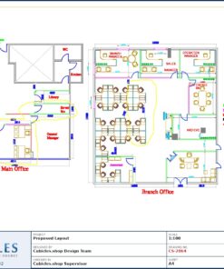 Professional office cubicle layout floor plan CS-2864 by Cubicles.shop