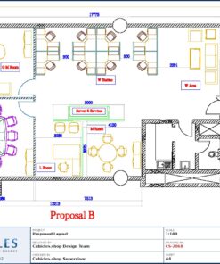 Professional office cubicle layout floor plan CS-2868 by Cubicles.shop