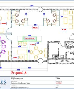 Professional office cubicle layout floor plan CS-2869 by Cubicles.shop