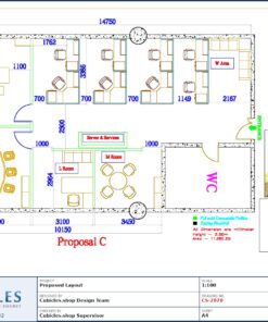 Professional office cubicle layout floor plan CS-2870 by Cubicles.shop