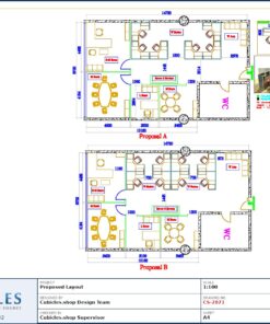 Professional office cubicle layout floor plan CS-2871 by Cubicles.shop