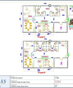 Professional office cubicle layout floor plan CS-2871 by Cubicles.shop