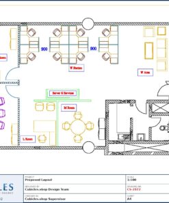 Professional office cubicle layout floor plan CS-2872 by Cubicles.shop
