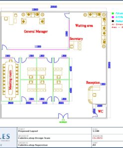 Professional office cubicle layout floor plan CS-2873 by Cubicles.shop