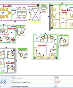 Professional office cubicle layout floor plan CS-2877 by Cubicles.shop