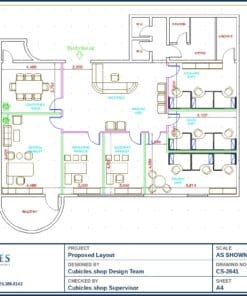 Office Cubicle Workstation Layout Design (2641)