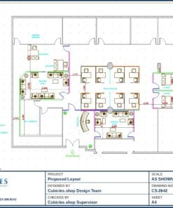Office Cubicle Space Planning Layout (2642)