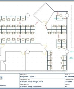 Office Layout Design for Cubicles (2643)