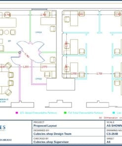 Office Layout Design for Cubicles (2648)