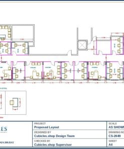 Office Cubicle Floor Plan Design (2649)
