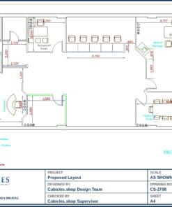 Open Plan Cubicle Workstation Floor Plan (2708)