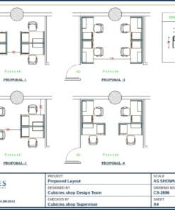 Flexible Office Cubicle Layout (2886)